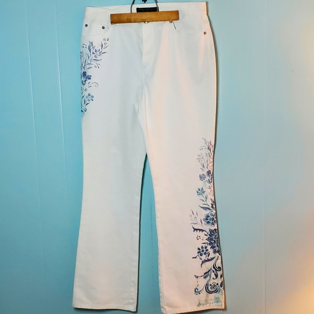90's Vintage Ralph Lauren White Denim 10